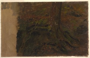 Undersøgelse af en træstamme af Frederic Edwin Church
