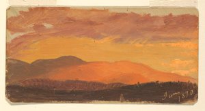 Solnedgang, Hudson Valley af Frederic Edwin Church