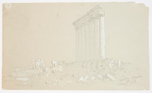 Jupiters tempel ved solopgang, Baalbek af Frederic Edwin Church