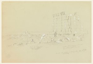 Tempel med Semua [nutidens as-Samu] i det fjerne af Frederic Edwin Church