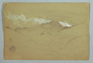 Udsigt fra øst for Mount Chimborazo, Ecuador af Frederic Edwin Church