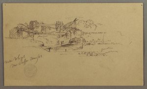 Vandhjul med et bassin i en have, Jaffa, Palæstina [Tel Aviv, Israel] af Frederic Edwin Church