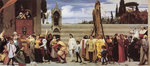 Cimabues berømte madonna bæres i procession gennem Firenzes gader