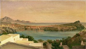 Lindos, Rhodos, ca. 1867 (olie på lærred) af Frederic Leighton