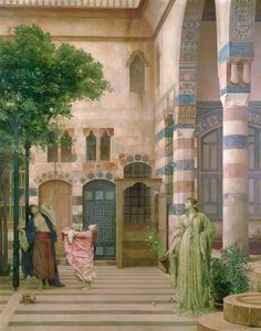 Gamle Damaskus, jødiske kvarter eller indsamling af citroner, ca. 1873-74 af Frederic Leighton