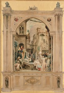 Forberedelse til en festa, Firenze, 1851 af Frederic Leighton
