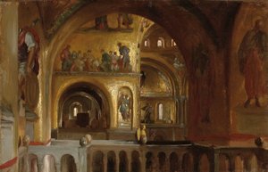 Det indre af Markuskirken, Venedig af Frederic Leighton