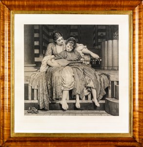 Musiktimen (fotogravure) af Frederic Leighton