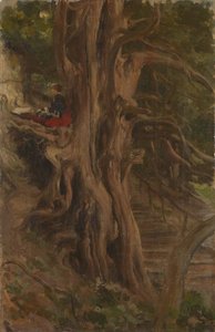 Træer ved Cliveden af Frederic Leighton 1st Baron Leighton