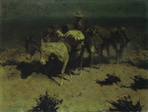 Et pakketog, 1909 af Frederic Remington