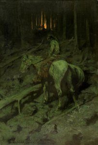 Apache Fire Signal af Frederic Remington