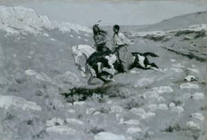 Ceremoni for den hurtigste hest, ca. 1900. af Frederic Remington