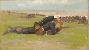 Feltøvelse for det preussiske infanteri af Frederic Remington