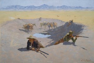Kampen om vandhullet af Frederic Remington
