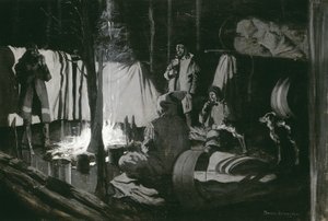 Turens første og bedste lejr, 1895 af Frederic Remington