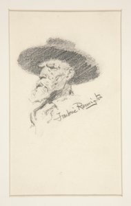 Hovedet på en mand af Frederic Remington