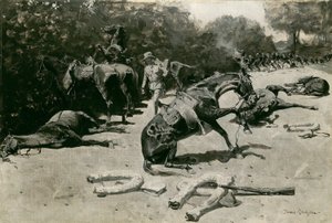 Hvordan hestene døde for deres land i Santiago af Frederic Remington