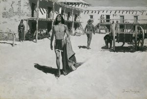 Intet andet end muntre blikke fulgte flagermusen af Frederic Remington
