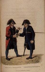 En Chelsea-pensionist og en Greenwich-pensionist fra Ackermanns World in Miniature