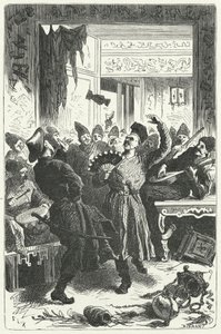 Fejring af en fest i Mongolsk Kina (gravering) af Frederic Theodore (after) Lix