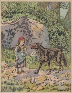 Le Petit Chaperon Rouge, Rødhætte (farve litho)