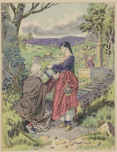 Les Fees, The Fairies (farve litho) af Frederic Theodore (after) Lix