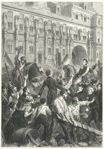 Louis Philippe, hertug af Orleans, på vej til Hotel de Ville, Paris af Frederic Theodore (after) Lix