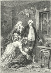 Ludvig XVI siger farvel til sin familie før hans henrettelse