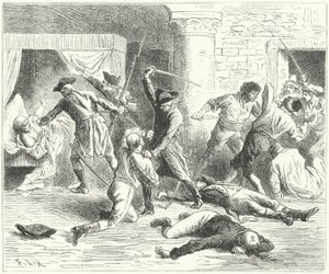 Massakren på franskmændene i Verona af Frederic Theodore (after) Lix