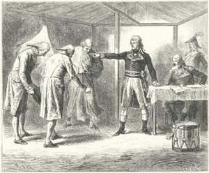 Napoleon afskediger den venetianske delegation efter massakrerne på franskmændene i Venedig og Verona af Frederic Theodore (after) Lix