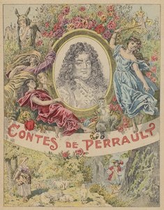Titelsideillustration til Les Contes de Perrault (farve litho) af Frederic Theodore (after) Lix