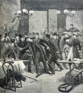 Angreb af anarkisten Leauthier af Frederic Theodore Lix