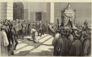 Khediven hylder det hellige tæppe i Kairo før det sendes til Mekka af Frederic Villiers