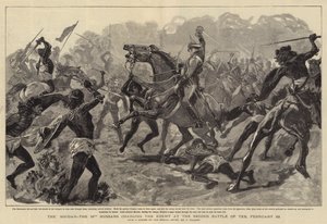Soudan, de 19. husarer, der angriber fjenden ved det andet slag ved Teb, 29. februar