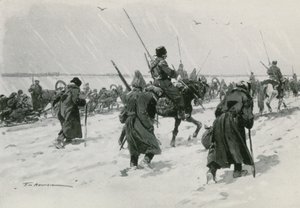 Konvoj af fanger til fods af Frederic de Haenen