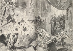 Kejser Alexander II efter eksplosionen, aften den 17. februar 1880. af Frederic de Haenen