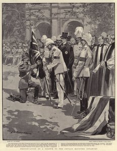 Præsentation af en farve til Ceylon Mounted Infantry af Frederic de Haenen