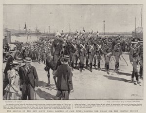 Ankomsten af New South Wales Lancers til Cape Town, forlader Wharf til jernbanestationen af Frederic de Haenen