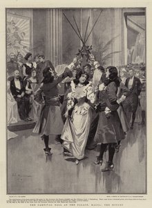 Karnevalsbal ved paladset, Malta, menuetten af Frederic de Haenen