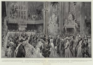 Frokosten i Guildhall, Deres Majestæter fortsætter op ad Hallen til Dais af Frederic de Haenen