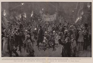 The Relief of Ladysmith, ekstraordinær scene af entusiasme i Pall Mall af Frederic de Haenen