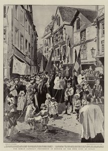 Den romersk-katolske procession til ære for Fete Dieu i Dinan af Frederic de Haenen
