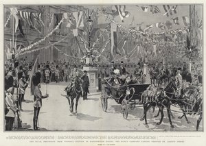Den kongelige procession fra Victoria Station til Marlborough House, King