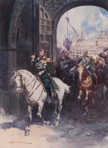 Spassky-porten (Frelseren) i Kreml af Frederic de Haenen