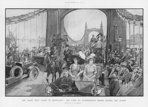Scenen på Hammersmith Bridge i løbet af sæsonen af Frederic de Haenen