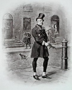 Mr Micawber, fra "David Copperfield" af Charles Dickens skrevet i 1849-50 af Frederick (after) Barnard