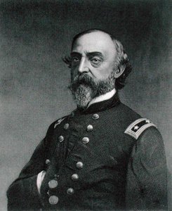 George Gordon Meade (1815-72) graveret af Robert E. Whitechurch (1814-c.83) efter et fotografi (gravering) af Frederick (after) Gutekunst