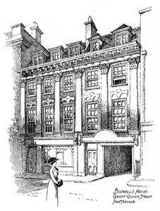 James Boswells hus, Great Queen Street, Covent Garden, London, 1912 af Frederick Adcock