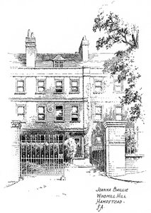 Joanna Baillies hus, Windmill Hill, Hampstead, London, 1912 af Frederick Adcock