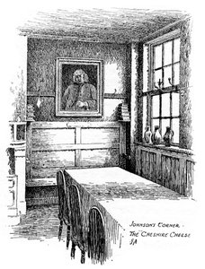 Johnsons Corner, Cheshire Cheese pub, City of London, 1912 af Frederick Adcock